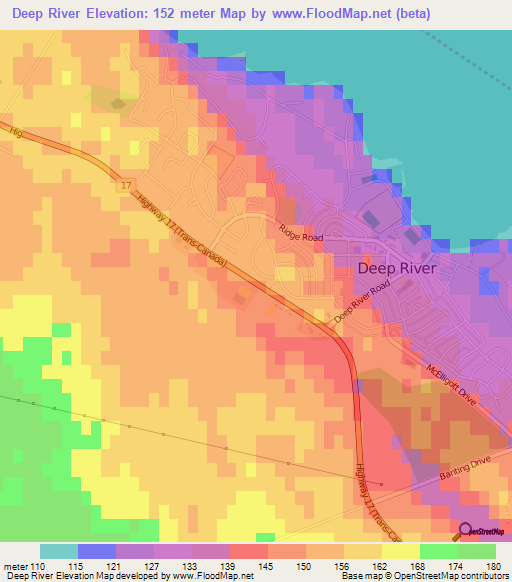 Elevation of Deep River,Canada Elevation Map, Topography, Contour
