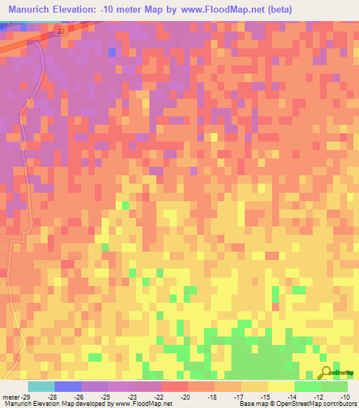 Manurich,Iran Elevation Map