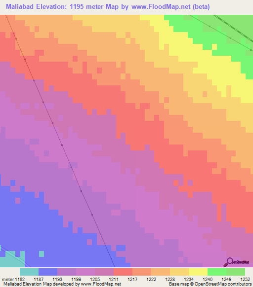 Maliabad,Iran Elevation Map