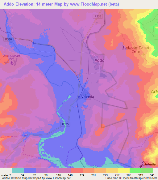Addo,South Africa Elevation Map