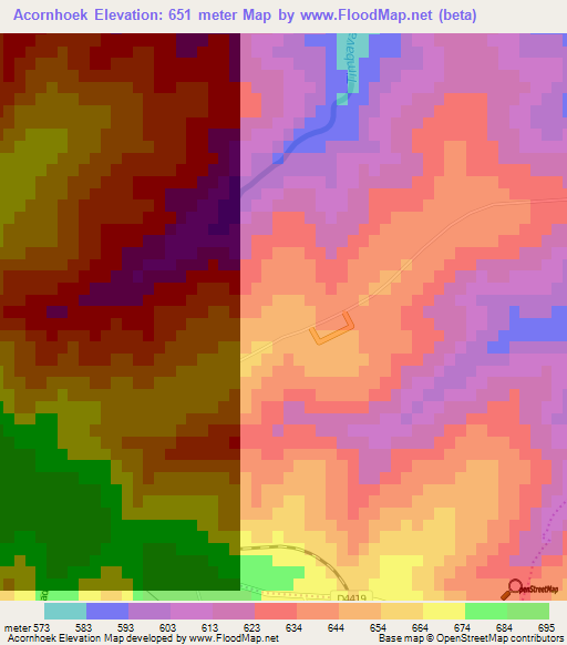 Acornhoek,South Africa Elevation Map