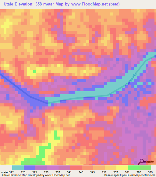 Utale,Mozambique Elevation Map