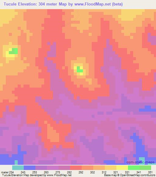 Tucule,Mozambique Elevation Map