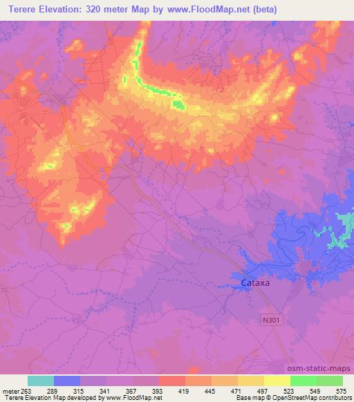 Terere,Mozambique Elevation Map