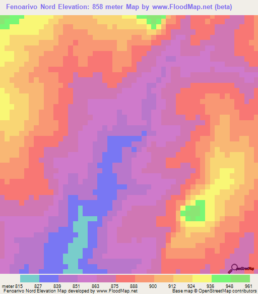 Fenoarivo Nord,Madagascar Elevation Map