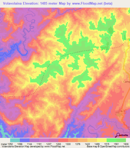 Volavolaina,Madagascar Elevation Map
