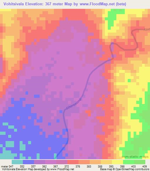 Vohitsivala,Madagascar Elevation Map