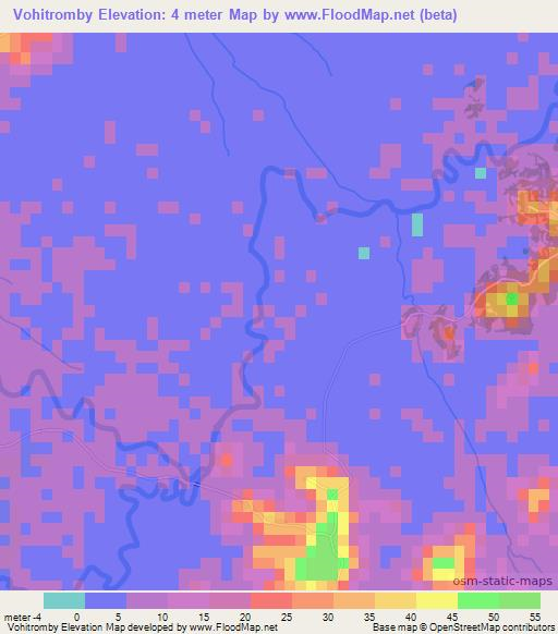 Vohitromby,Madagascar Elevation Map