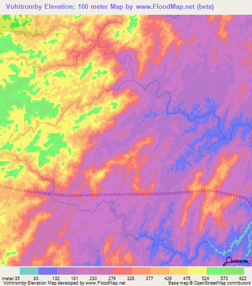 Vohitromby,Madagascar Elevation Map