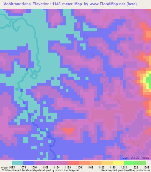 Vohitrandriana,Madagascar Elevation Map
