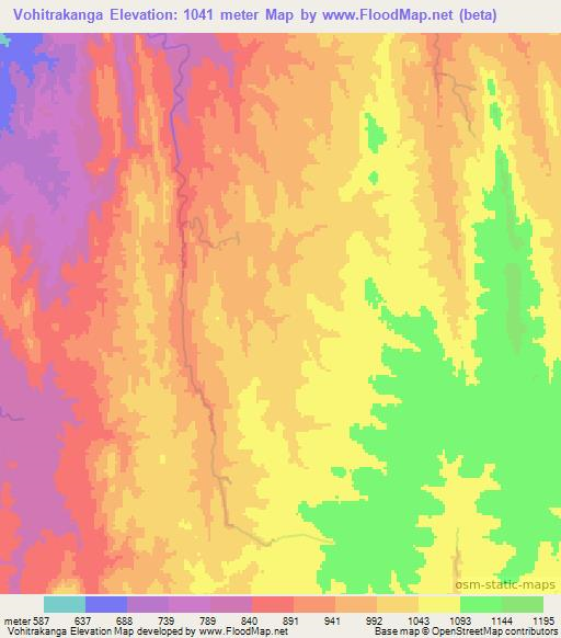 Vohitrakanga,Madagascar Elevation Map