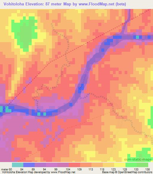 Vohitoloha,Madagascar Elevation Map