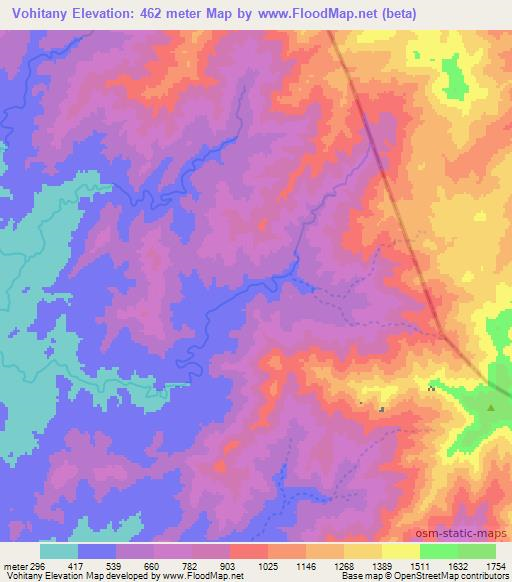 Vohitany,Madagascar Elevation Map