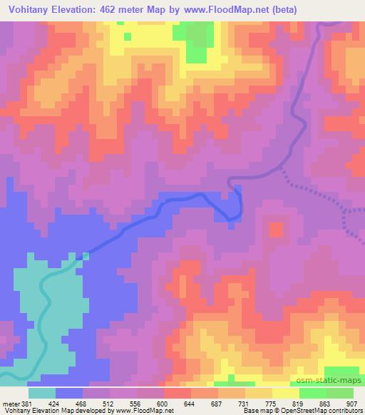 Vohitany,Madagascar Elevation Map