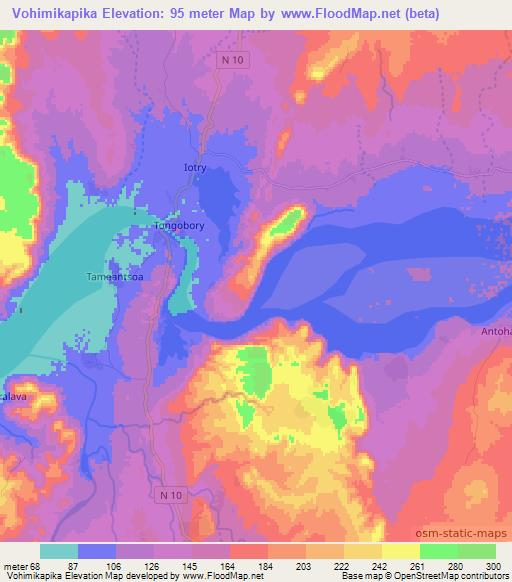 Vohimikapika,Madagascar Elevation Map