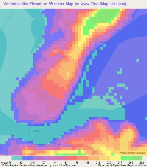 Vohimikapika,Madagascar Elevation Map