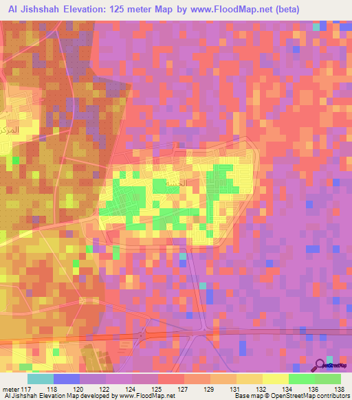 Al Jishshah,Saudi Arabia Elevation Map