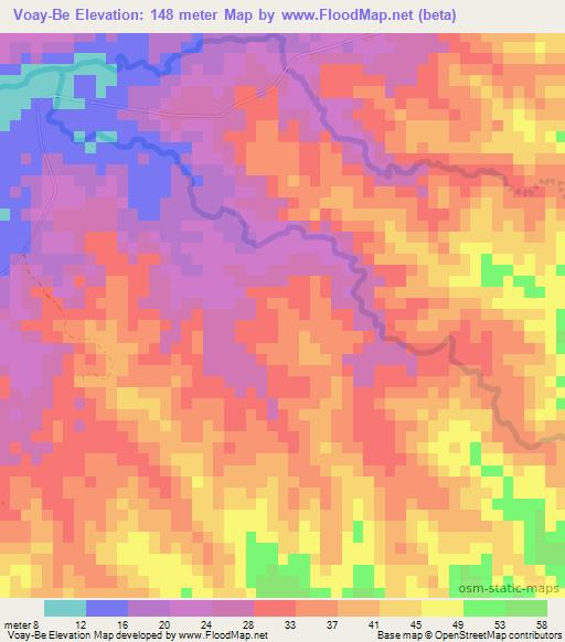 Voay-Be,Madagascar Elevation Map