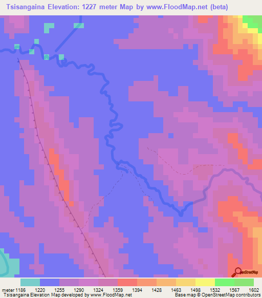 Tsisangaina,Madagascar Elevation Map