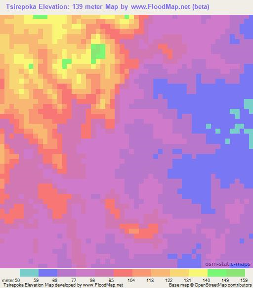 Tsirepoka,Madagascar Elevation Map