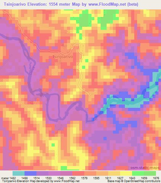 Tsinjoarivo,Madagascar Elevation Map