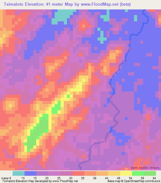 Tsimaloto,Madagascar Elevation Map