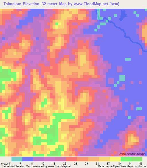 Tsimaloto,Madagascar Elevation Map
