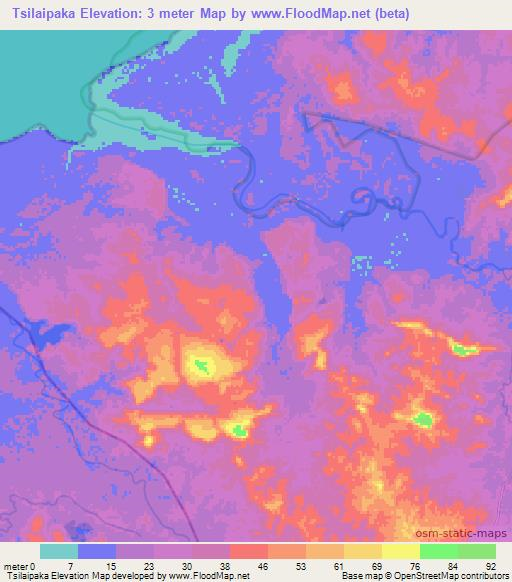 Tsilaipaka,Madagascar Elevation Map