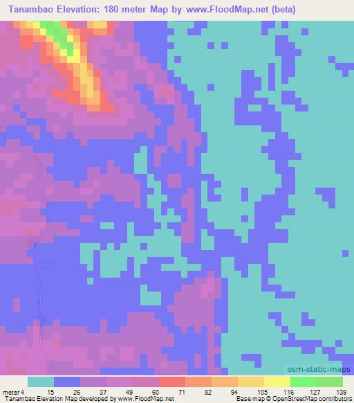 Tanambao,Madagascar Elevation Map