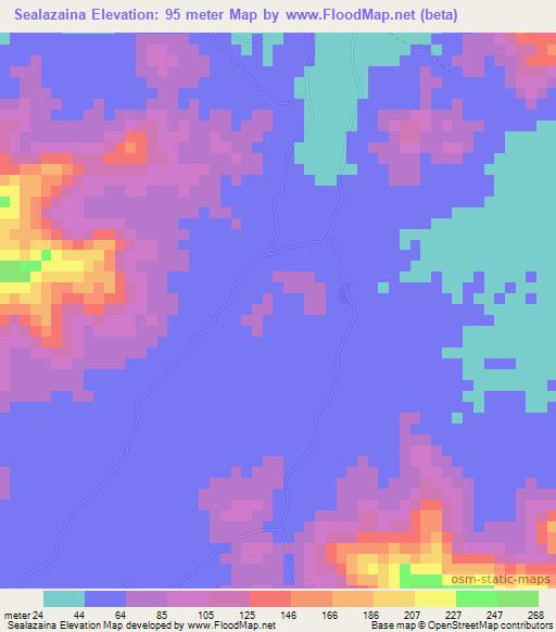 Sealazaina,Madagascar Elevation Map