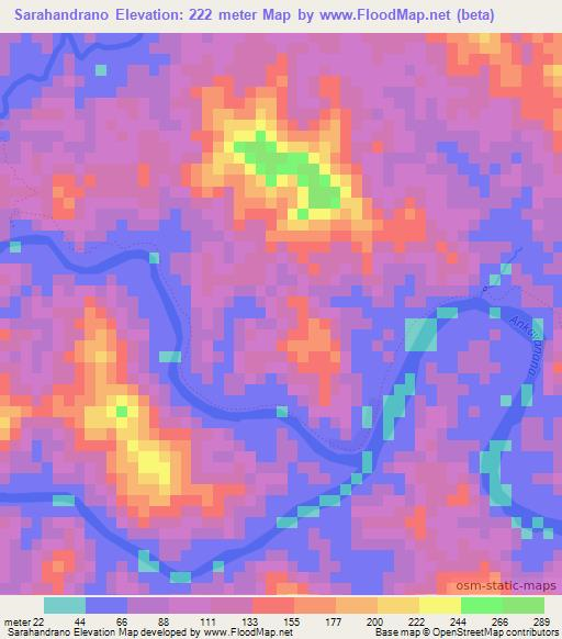 Sarahandrano,Madagascar Elevation Map
