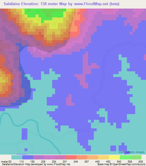Salafaina,Madagascar Elevation Map
