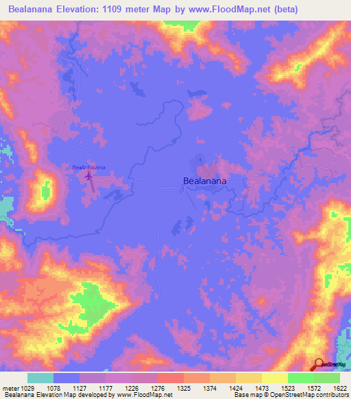 Bealanana,Madagascar Elevation Map
