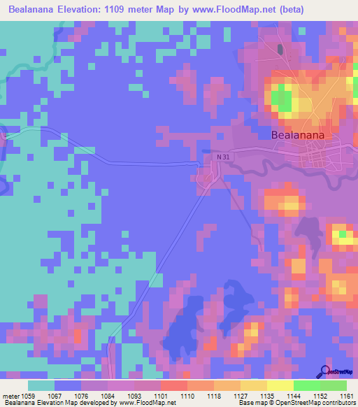 Bealanana,Madagascar Elevation Map