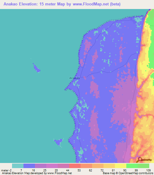 Anakao,Madagascar Elevation Map