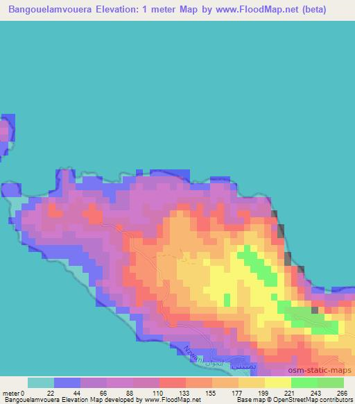 Bangouelamvouera,Comoros Elevation Map