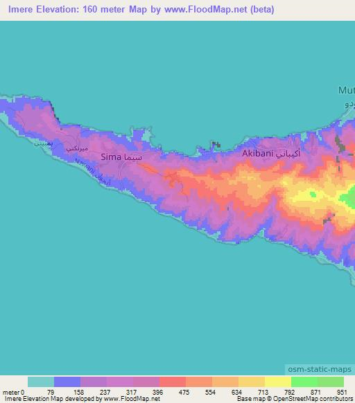 Imere,Comoros Elevation Map