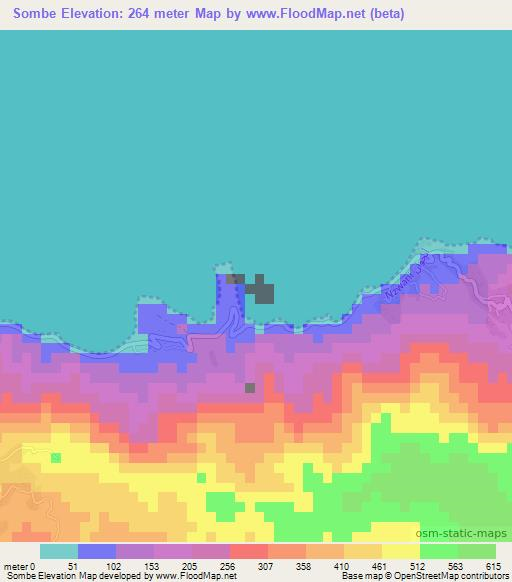 Sombe,Comoros Elevation Map