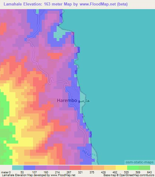 Lamahale,Comoros Elevation Map