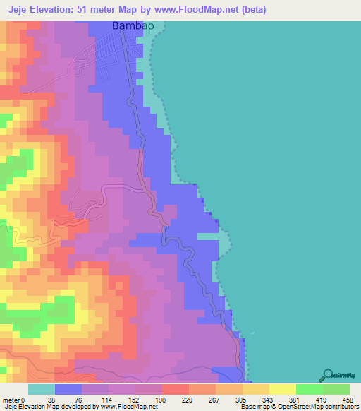 Jeje,Comoros Elevation Map