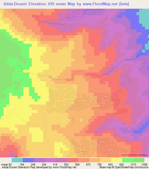 Adda-Doueni,Comoros Elevation Map