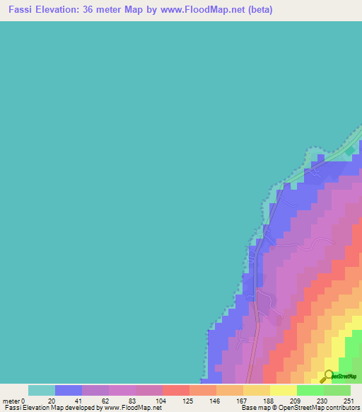 Fassi,Comoros Elevation Map