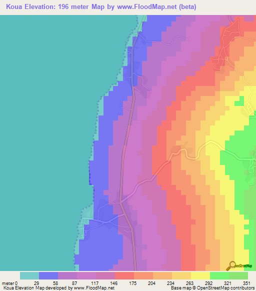Koua,Comoros Elevation Map