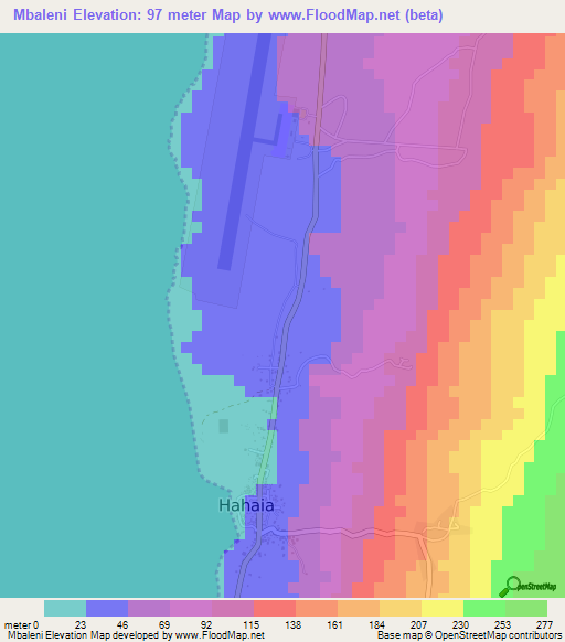 Mbaleni,Comoros Elevation Map