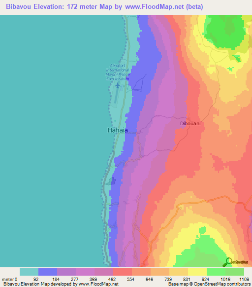 Bibavou,Comoros Elevation Map