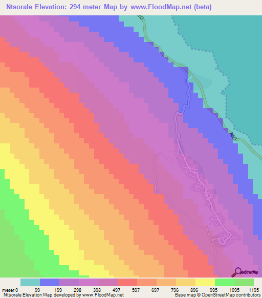 Ntsorale,Comoros Elevation Map