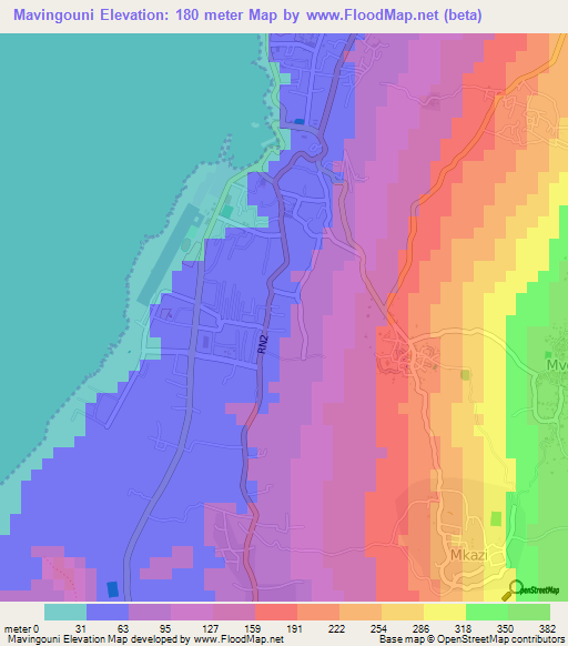 Mavingouni,Comoros Elevation Map