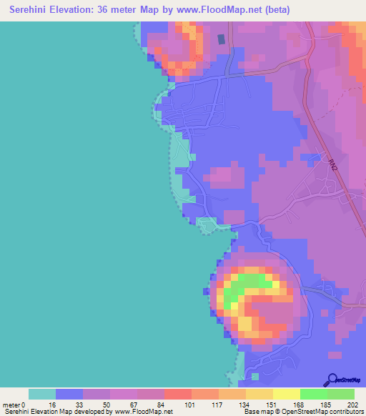 Serehini,Comoros Elevation Map