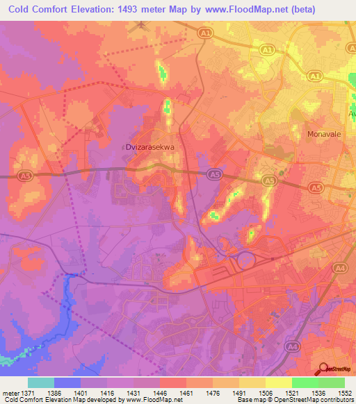 Cold Comfort,Zimbabwe Elevation Map