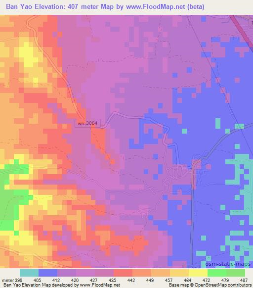 Ban Yao,Thailand Elevation Map
